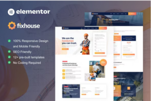 FixHouse - Handyman & Repair Service Elementor Template Kit