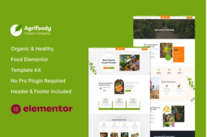 Agrifoody - Organic & Healthy Food Elementor Template Kit