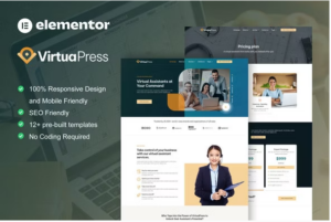 VirtuaPress - Virtual Assistant Service Elementor Template Kit
