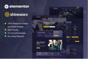 ShineWorx - Car Detailing Service & Car Repair Elementor Pro Template Kit