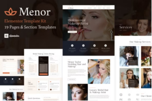 Menor - Makeup Artist & Hair Stylist Elementor Pro Template Kit