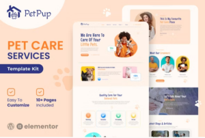 PetPup - Pet Care Services Elementor Template Kit
