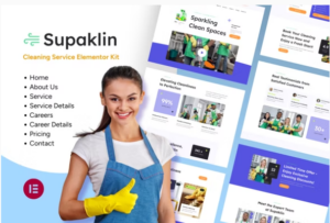 Supklin - Cleaning Service Business Elementor Template Kit