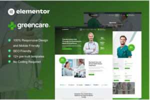 GreenCare - Medical Services Elementor Pro Template Kit