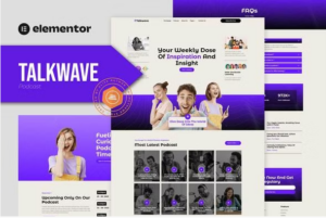 Talkwave - Podcaster Elementor Template Kit