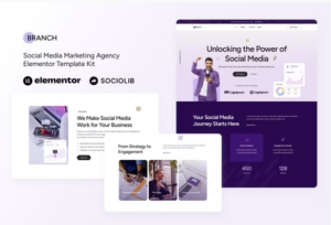 Branch - Social Media Marketing Agency Elementor Template Kit