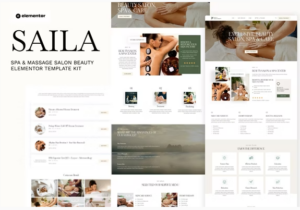 Saila - Spa & Massage Salon Beauty Elementor Template Kit