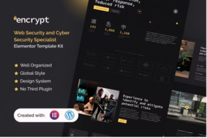 Encrypt - Cyber Security Specialist Elementor Pro Template Kit