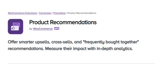 WooCommerce E28093 Product Recommendations