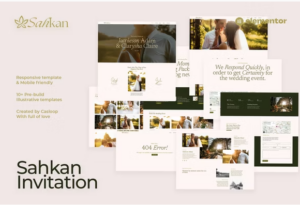 Sahkan - Wedding Invitation & Gallery Elementor Template Kit