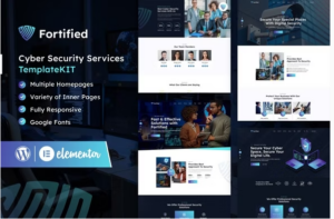 Fortified - Cyber Security Services Elementor Template Kit