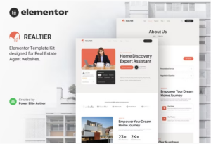 Realtier – Real Estate & Property Agent Elementor Template Kit