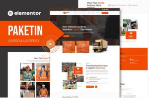 Paketin - Cargo and Logistics Elementor Template Kit