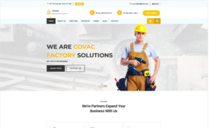 Covac - Industrial Construction Business Html5 Template Website Template