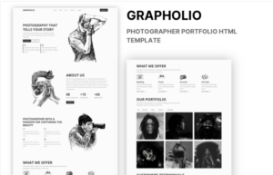 Grapholio | Photographer Portfolio HTML5 Bootstrap5 Template Website Template