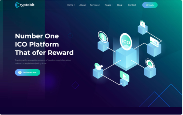 Cryptobit ICO Cryptocurrency HTML5 Template Website Template