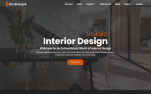InnoDesigns - Interior & Furniture Design Studio Website Template