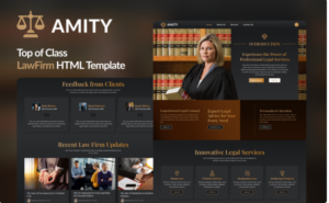 Amity: Elevate Your Legal Practice with our Responsive Law Firm HTML Template Website Template