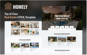 Homely - Your Comprehensive Real Estate HTML Template for Property Solution Website Template