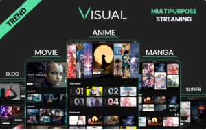 Visualize the World of Anime, Manga, and Movies with Visual - Your Ultimate Streaming HTML Template Website Template