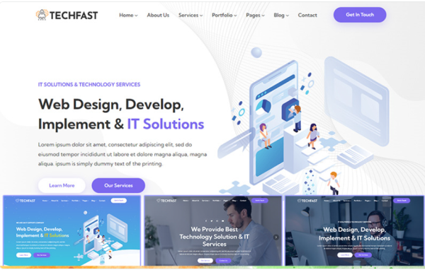 Techfast - Business Services & IT Solutions Multipurpose HTML5 Website Template