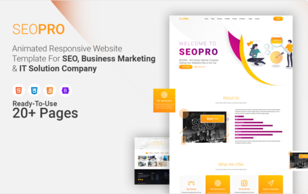 SPRO - SEO Services HTML Website Template
