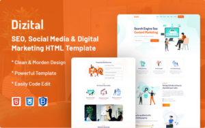 Dizital – SEO, Social Media & Digital Marketing Website Template