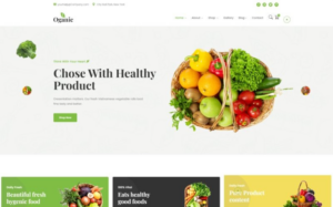 Organic Fruits & Food HTML5 Template Website Template