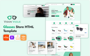 Vision Vogue - Eye Glasses Store eCommerce HTML Website Template