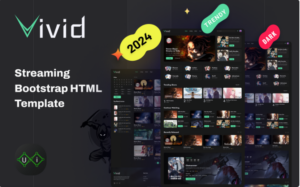 Vivid - Anime & Movies Streaming Entertainment Hub HTML Website Template