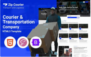 Zip Courier - Multipurpose Transportation HTML5 Template Website Template