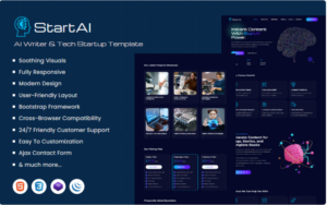 StartAI - AI Writer & Tech Startup Template Website Template