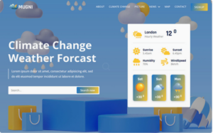 Mugni - Weather Forcast HTML5 Website Template