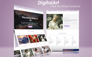 DigitalArt Bootstrap HTML Template Website Template