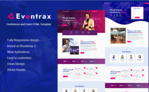 Eventrax - Conference and Event HTML Template Website Template