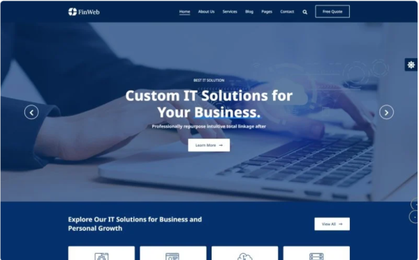Finweb – IT Solution & Marketing Agency HTML5 Template Website Template
