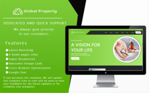 Global Property - Real Estate Clean Bootstrap HTML Website Template