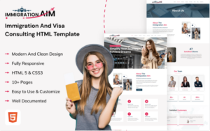 Immigration Aim - Immigration And Visa Consulting HTML Template Website Template