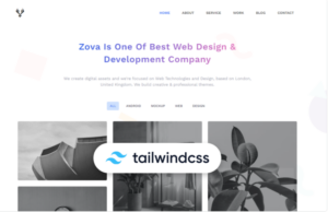 Zova - Minimal Tailwind CSS 3 HTML Template Website Template