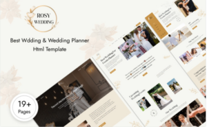 Rosy - Wedding Planner HTML Template Website Template