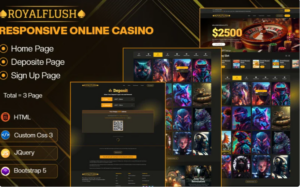 RoyalFlush – Responsive Online Casino, Gambling & Betting Website HTML Template Website Template