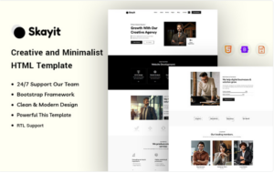 Skyit – Creative and Minimalist Website Template