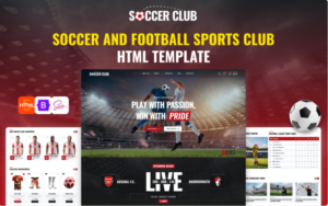 Soccer Club: Premium Football Sports HTML Template for Dynamic Teams Website Template