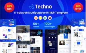 Techno - Best IT Solution & Multi-Purpose HTML5 Template + RTL Website Template