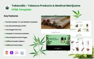 TobacoBiz - Tobacco Products & Medical Marijuana HTML Template Website Template