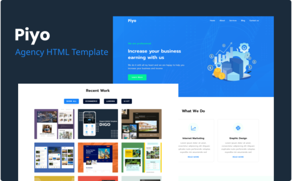 Piyo - Agency HTML Template Website Template