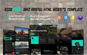 RideZone - Bike Rental responsive html website template Website Template