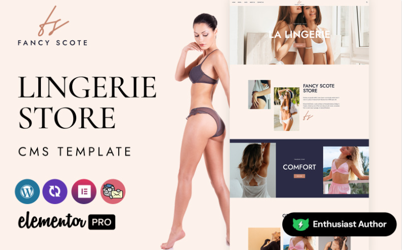 Fancyscote - Lingerie WordPress Elementor Theme WordPress Theme