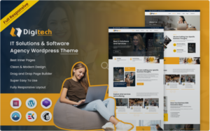 DigiTech - IT Solutions & Software Agency WordPress Theme