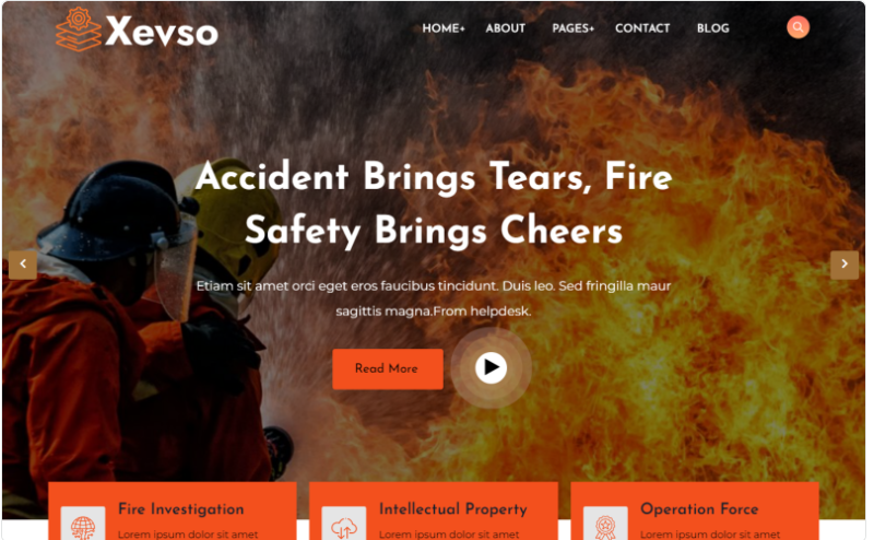 Xevso - Fire Department WordPress Theme